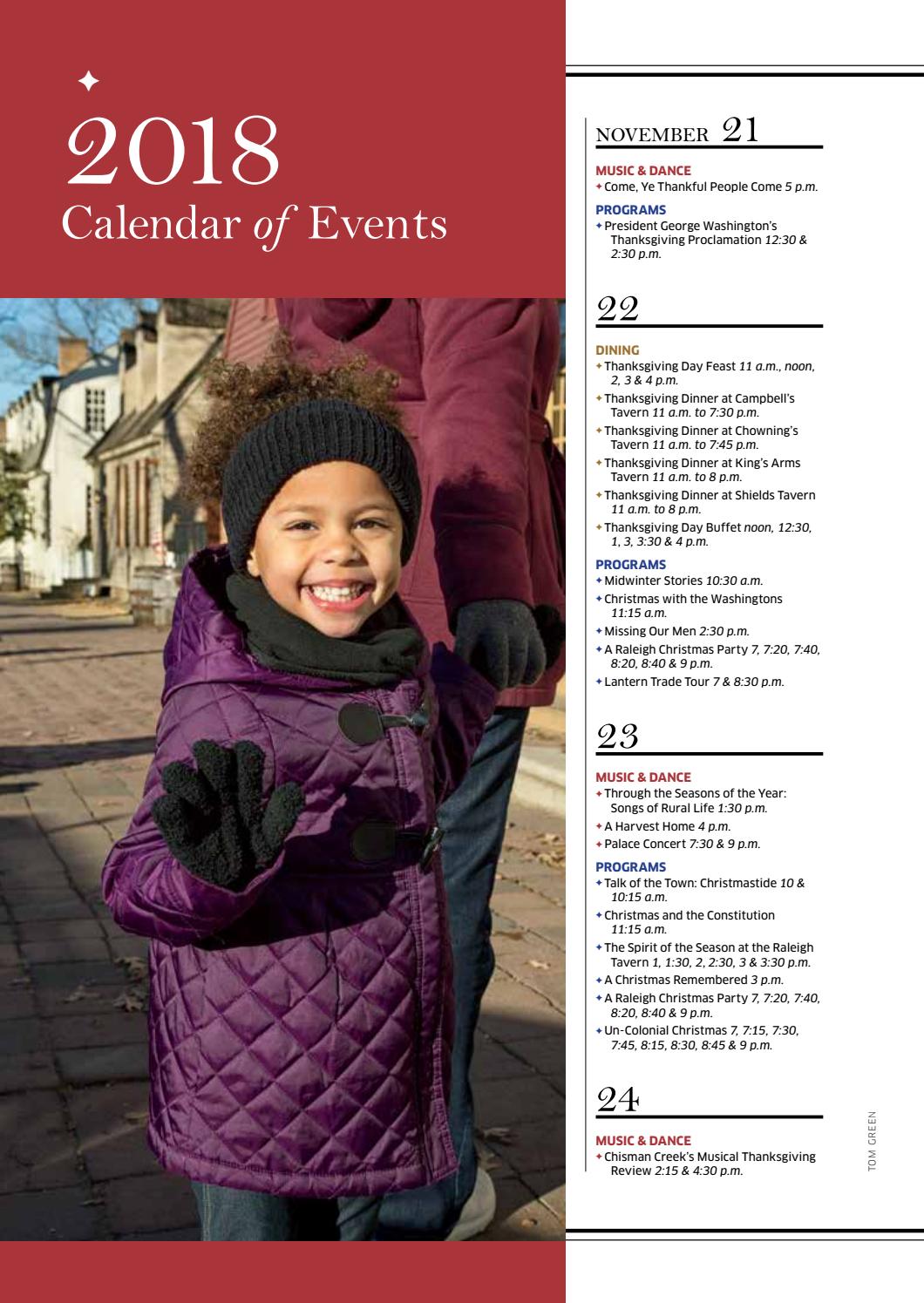 2018 Colonial Williamsburg Holiday Planner by lpayton Issuu