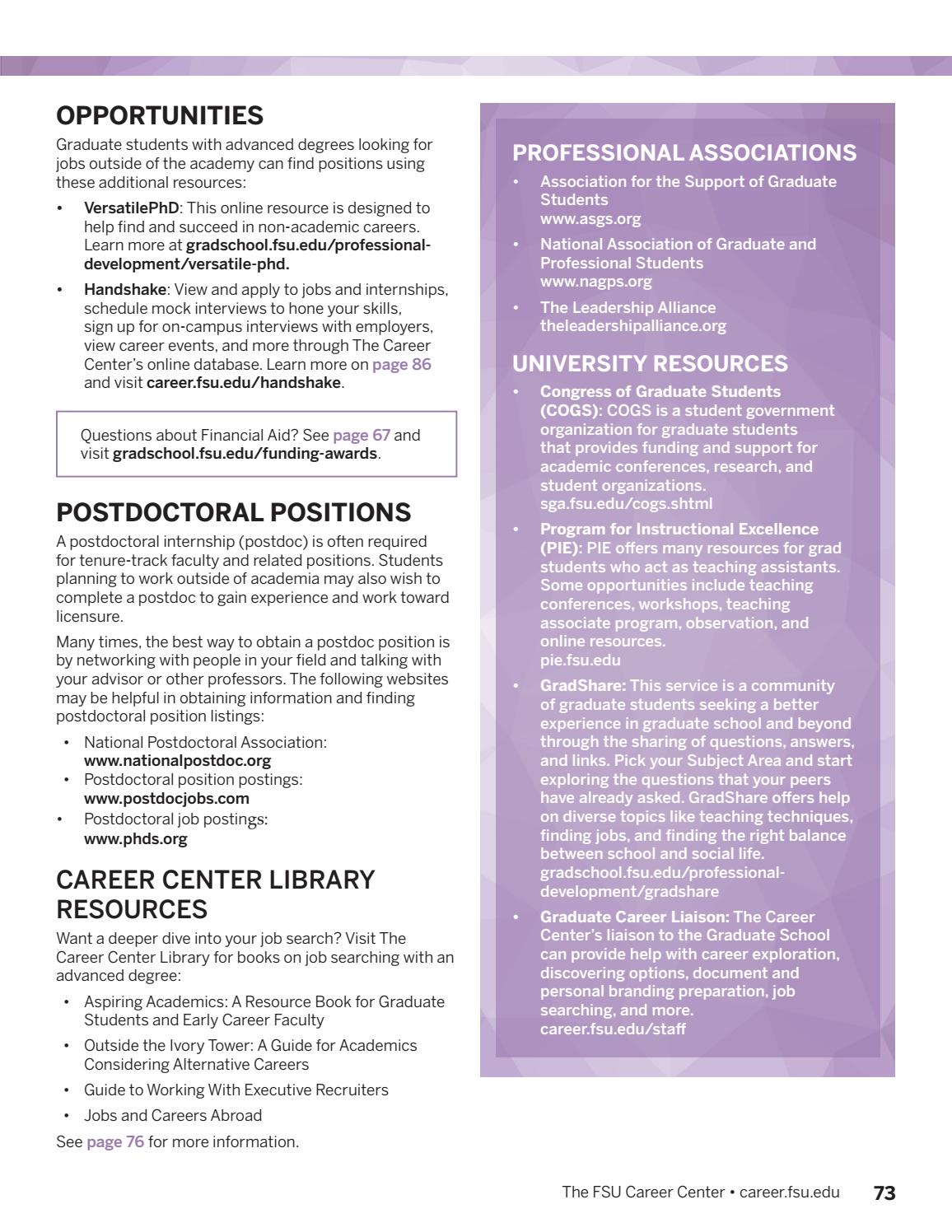 Fsu Career Guide 2018 2019 By Florida State University Career Center Issuu