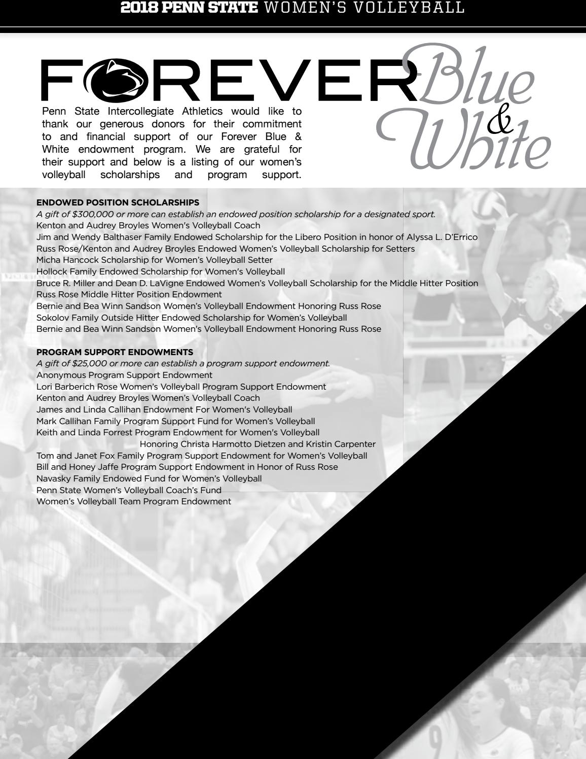 2018 Penn State Women's Volleyball Yearbook by Penn State Athletics Issuu