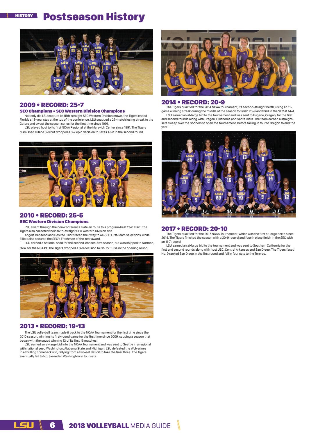 2018 LSU Volleyball Record Book by LSU Athletics Issuu