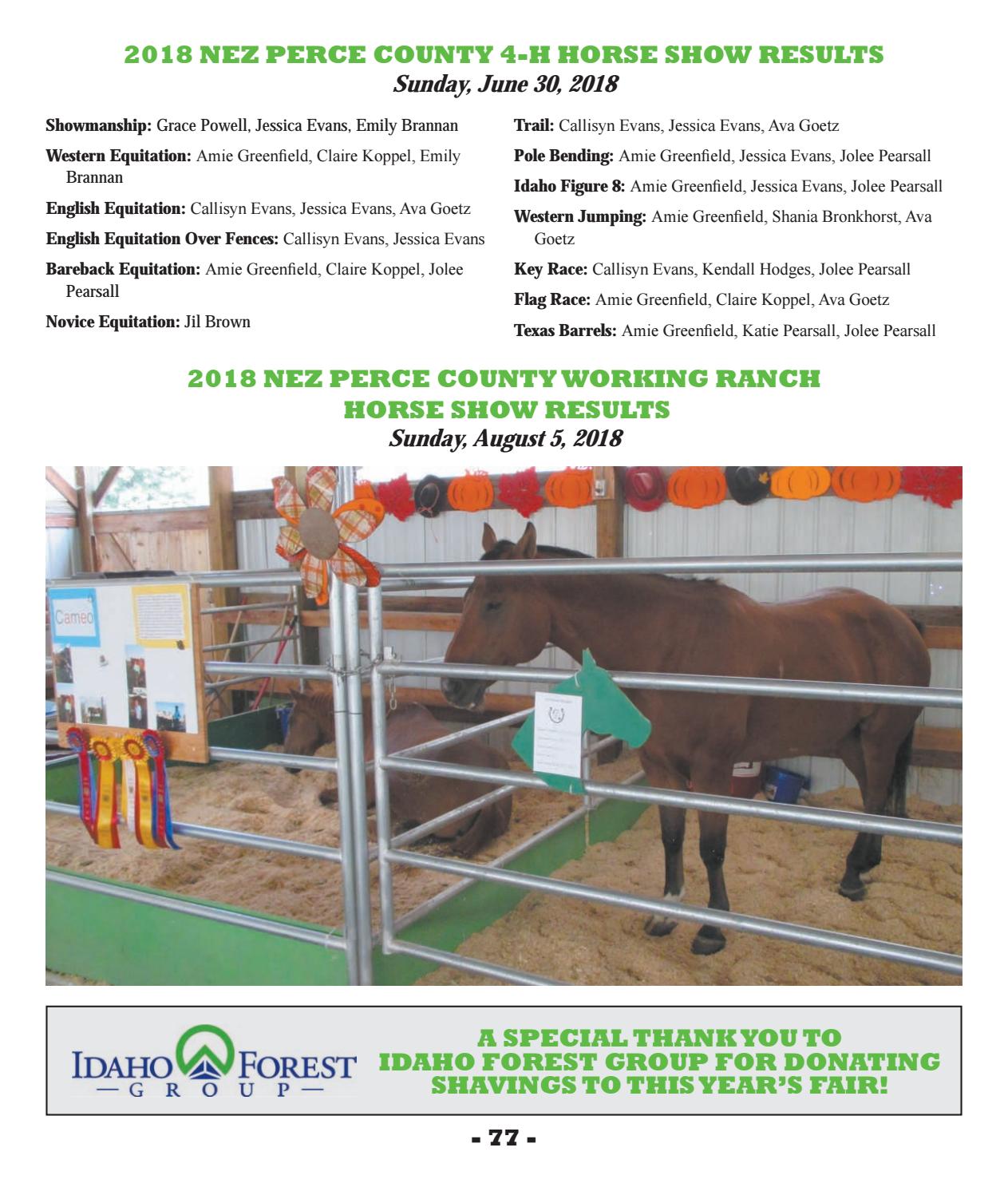 Nez Perce County Fair, 2018 by Lewiston Tribune Issuu