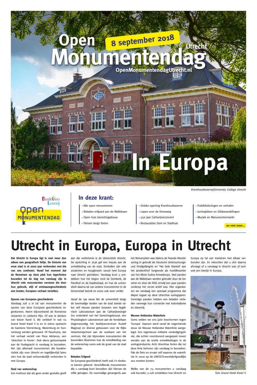 Open Monumentendag Utrecht 2018 By Duic Issuu