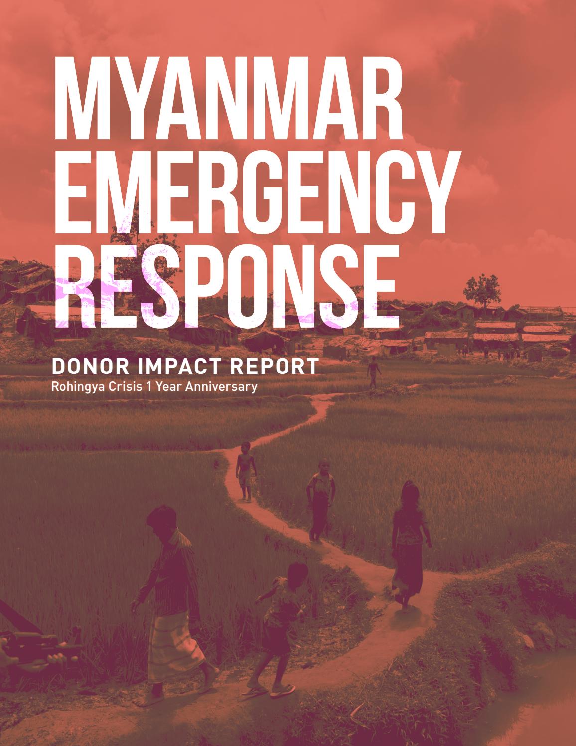 Myanmar Emergency Response Donor Impact Report by Islamic Relief
