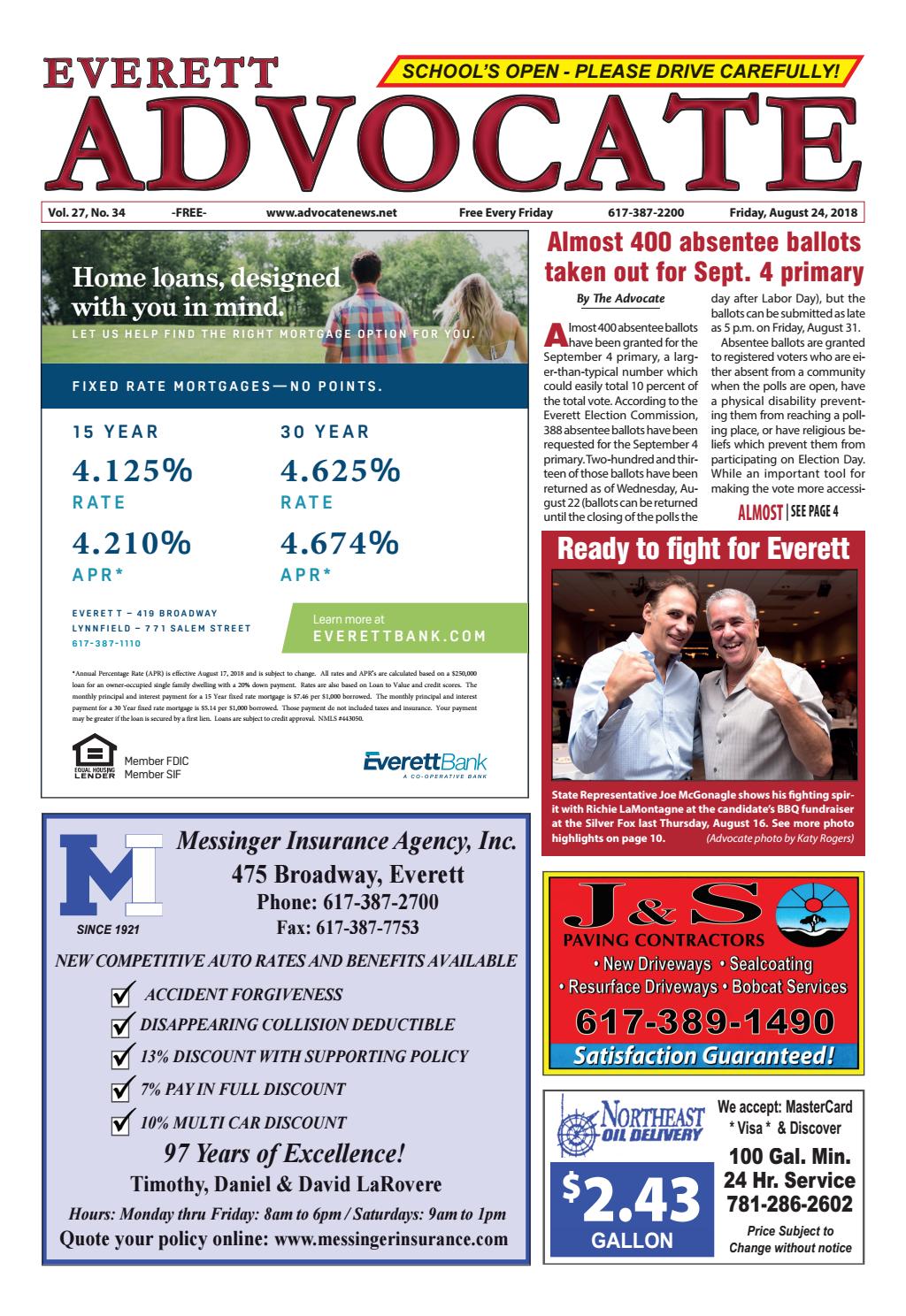 THE EVERETT ADVOCATE Friday, August 24, 2018 by Mike Kurov Issuu