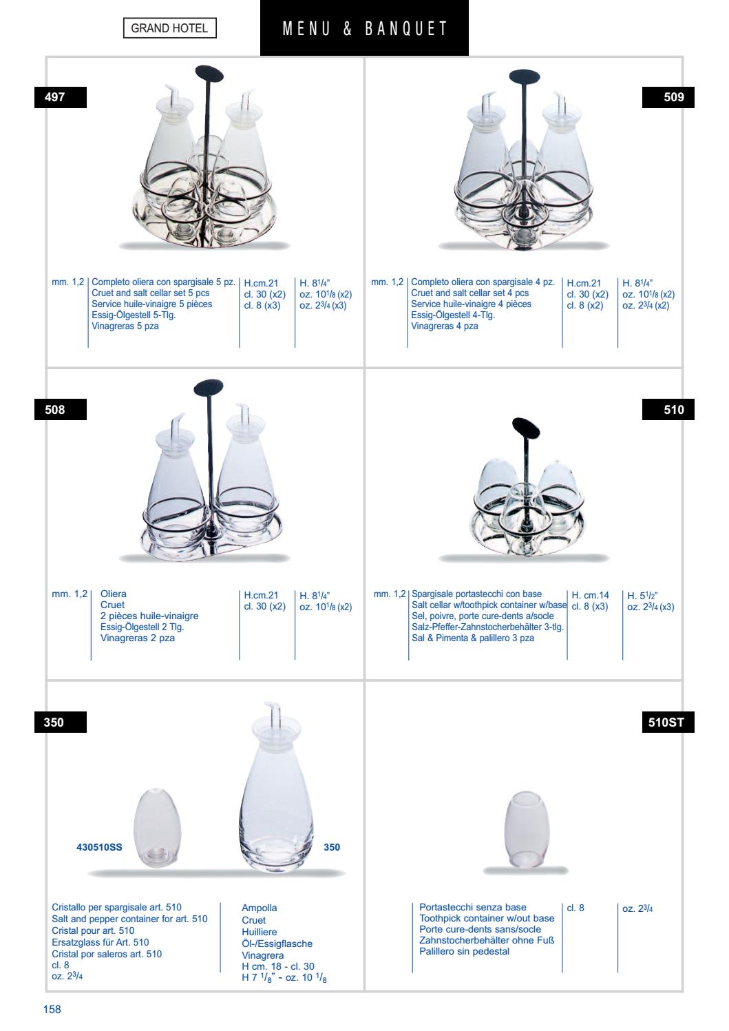 Mepra GrandHotel Cruet and Salt Cellar Set Oil Sprayers & Dispensers