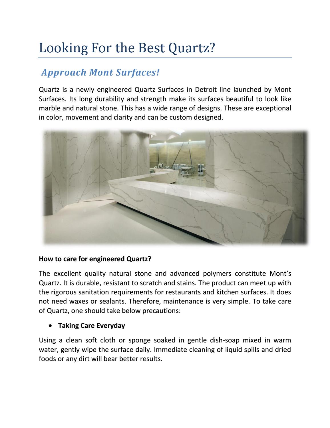 Looking For The Best Quartz Countertops In Detroit By Mont