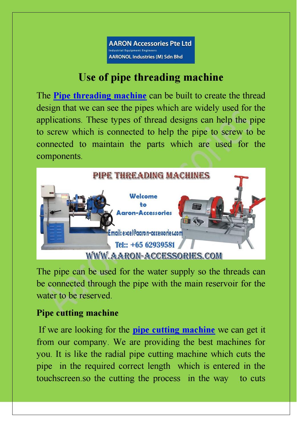 pipe threading machine by Amelia Lim 