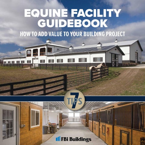 Equine Facility Guidebook How to Add Value to Your Building Project by