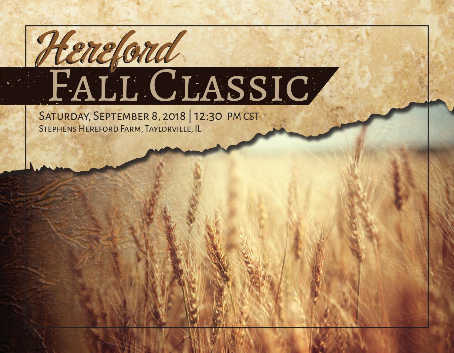 2018 Hereford Fall Classic Sale Catalog by Ranch House Designs Issuu