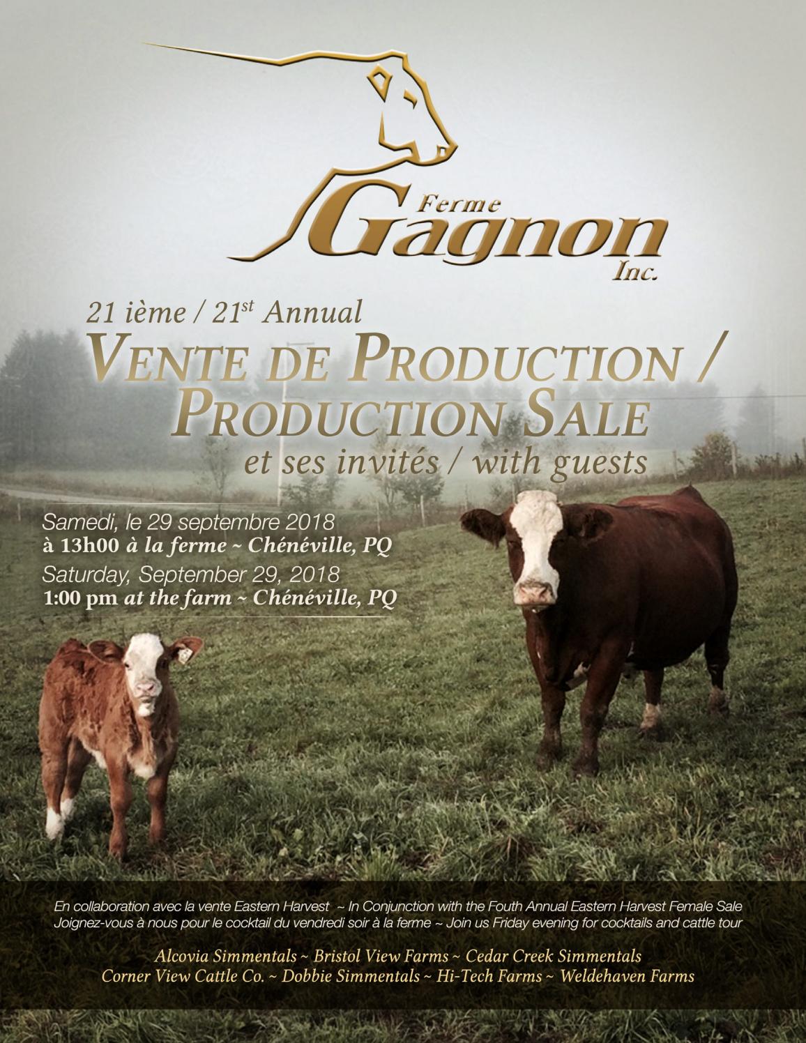 Ferme Gagnon Inc. 21st Annual Production Sale by Keltey Whelan Designs