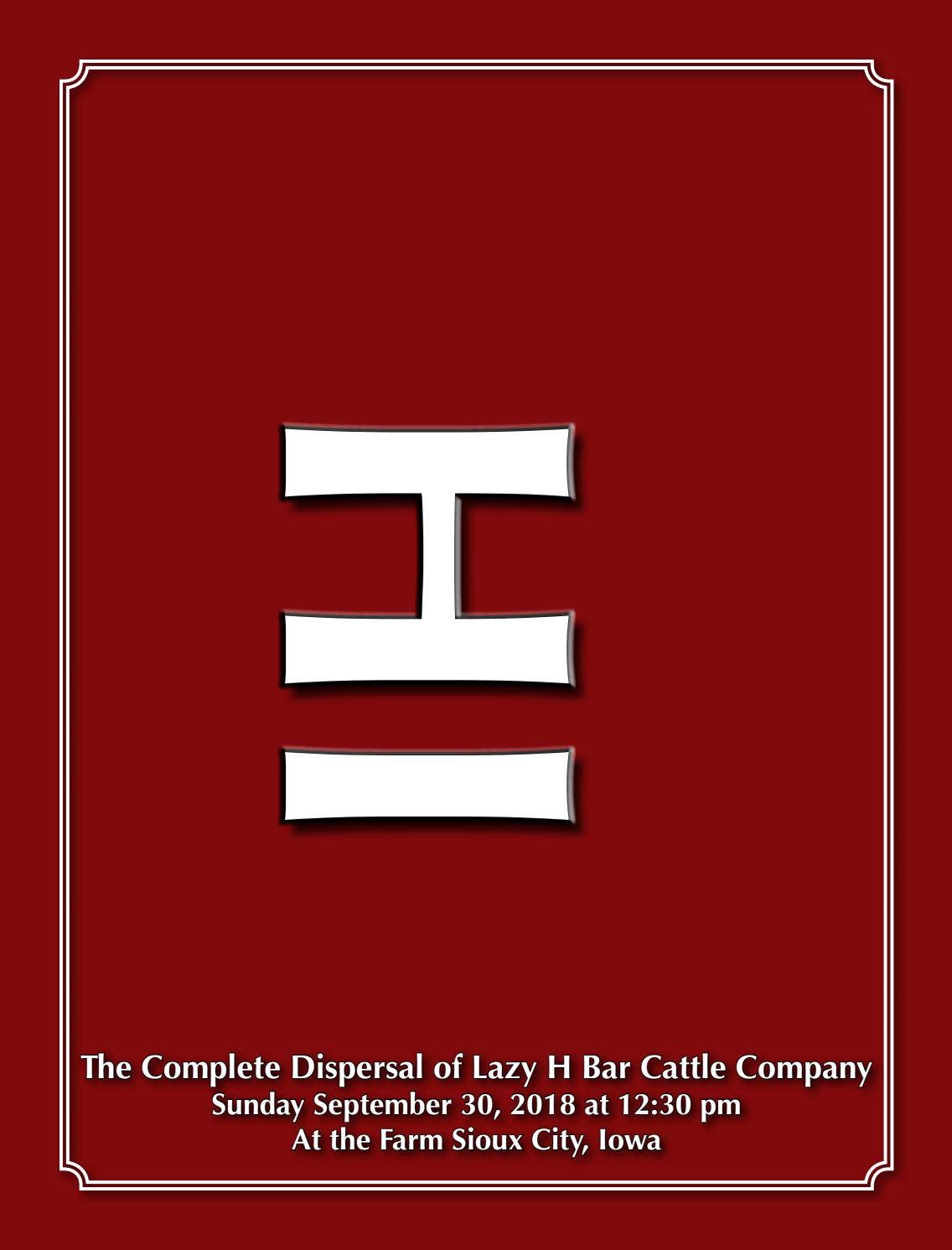 Lazy H Bar Cattle Company Dispersal by Nick Dwyer Issuu