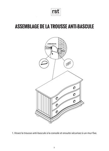 RST Brands 家具目录 · Ava Curved Chest of Drawers Instructions 第 9 页