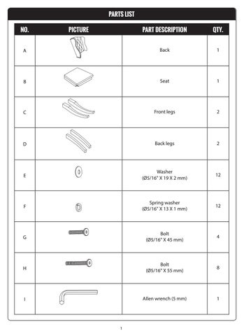 RST Brands 家具目录 · Avignon Tufted 餐椅 Instructions 第 2 页