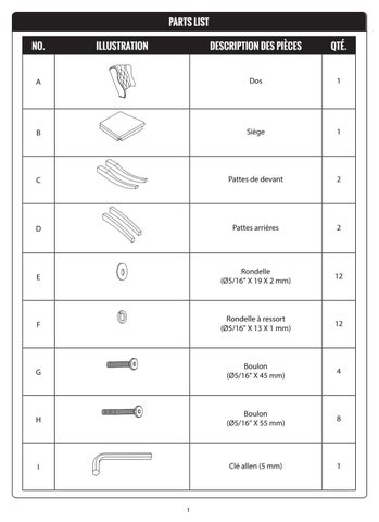 RST Brands 家具目录 · Avignon Tufted 餐椅 Instructions 第 8 页