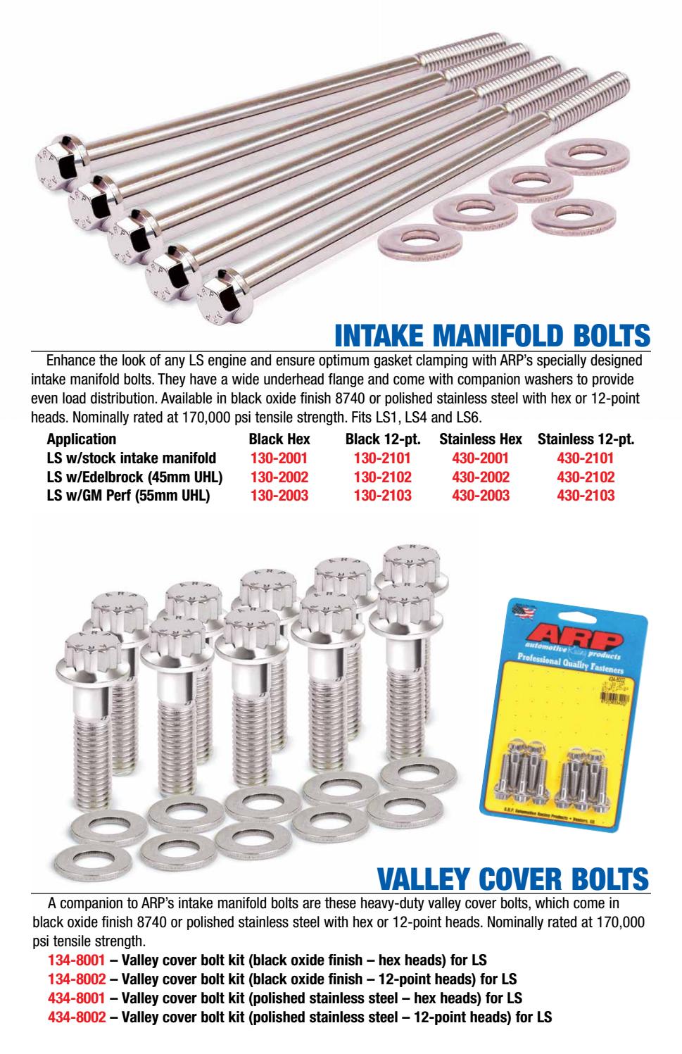 ARP Intake Manifold Bolt Kit GM LS w//Edelbrock Intake 130-2102