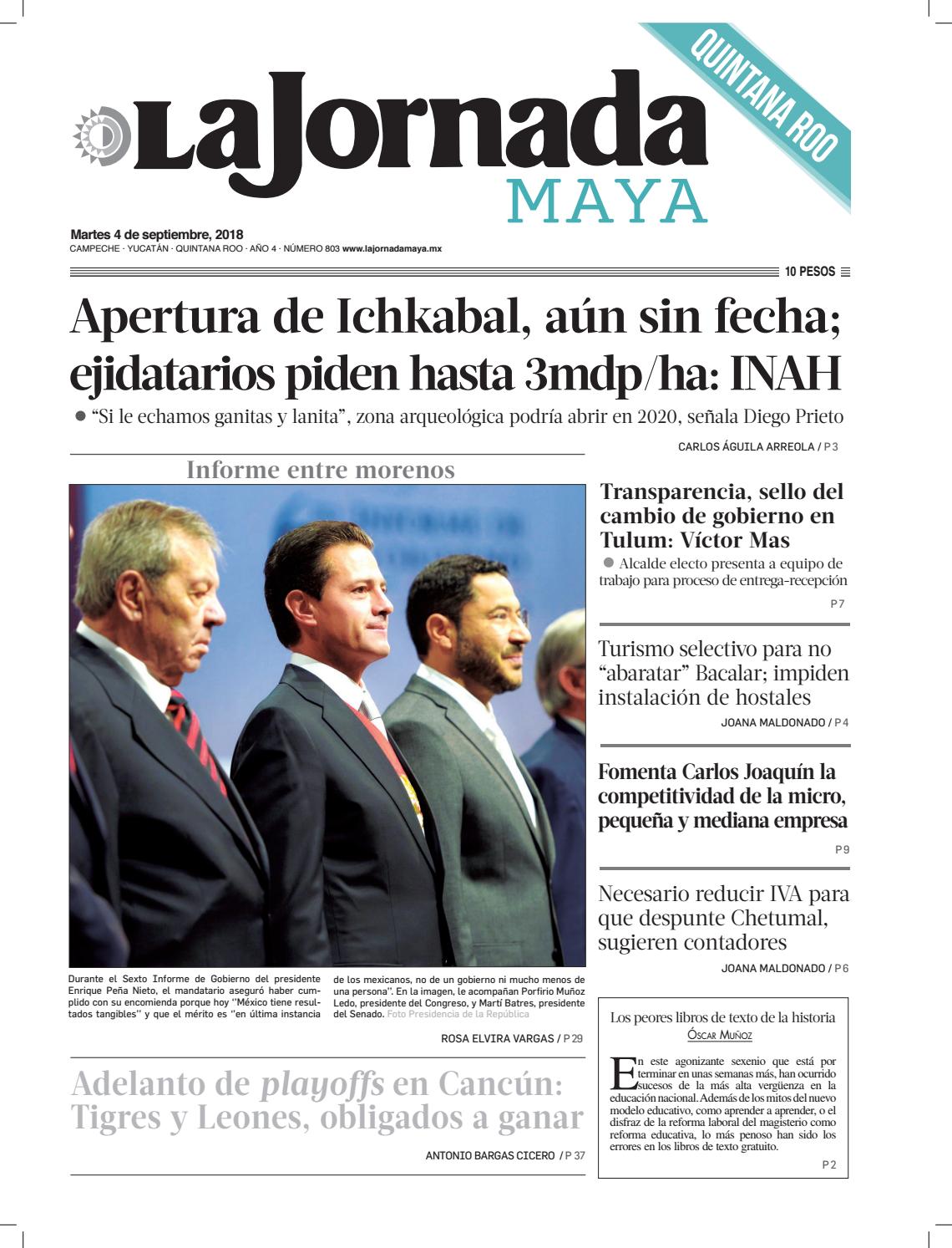La Jornada Maya · martes 4 de septiembre de 2018 by La Jornada Maya - Issuu