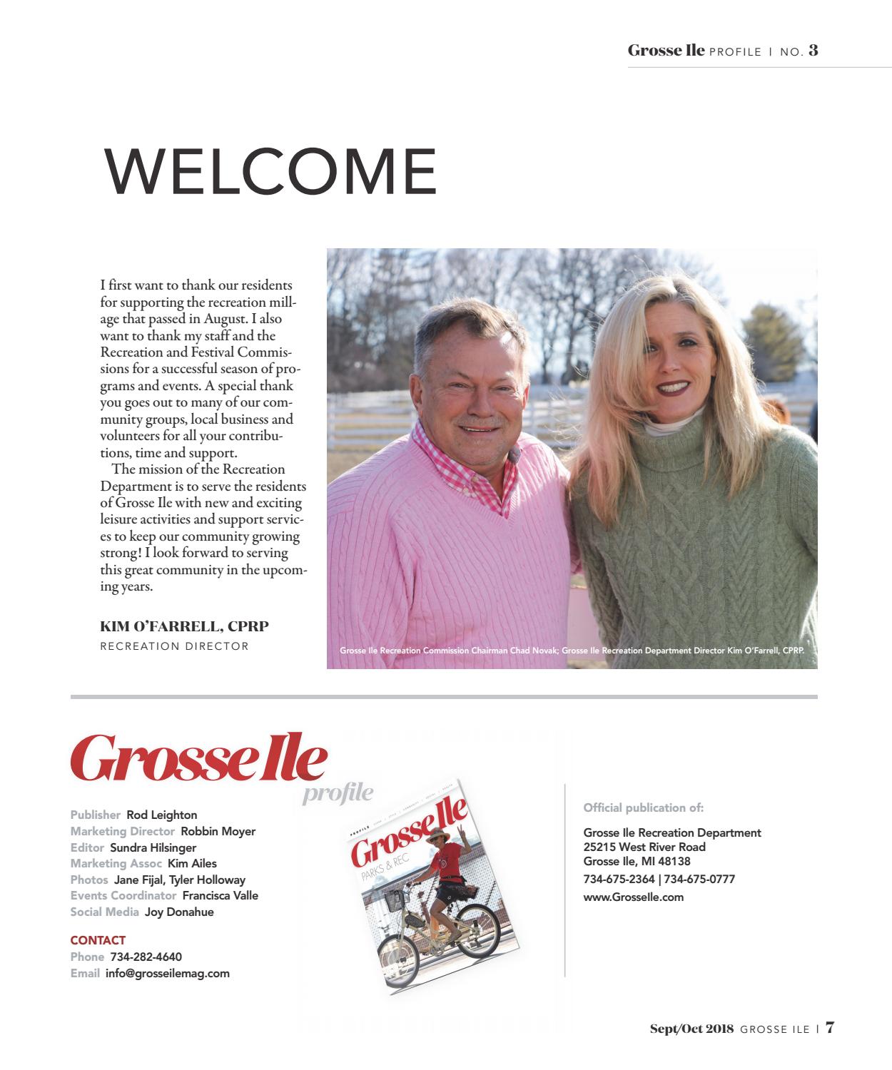 Grosse Ile Profile ISSUE 3 Fall/Winter Rec Dept classes and programs by PROFILE MEDIA GROUP