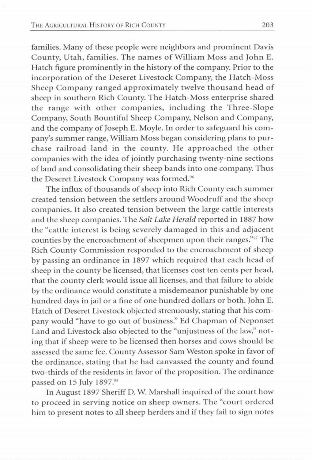 Utah Centennial County History Series Rich County 1996 by Utah State