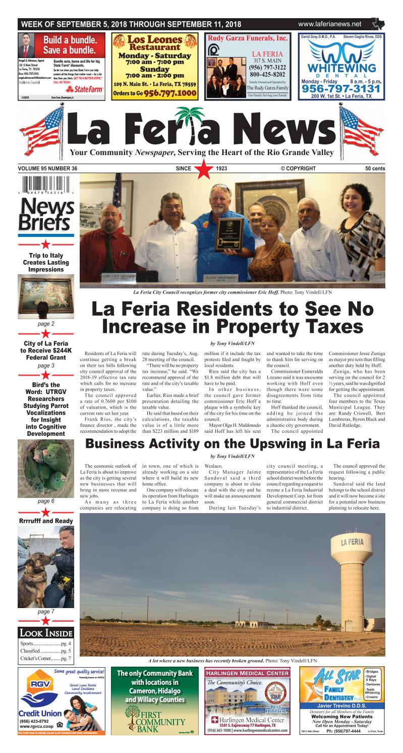 La Feria News September 5, 2018 by La Feria News Issuu