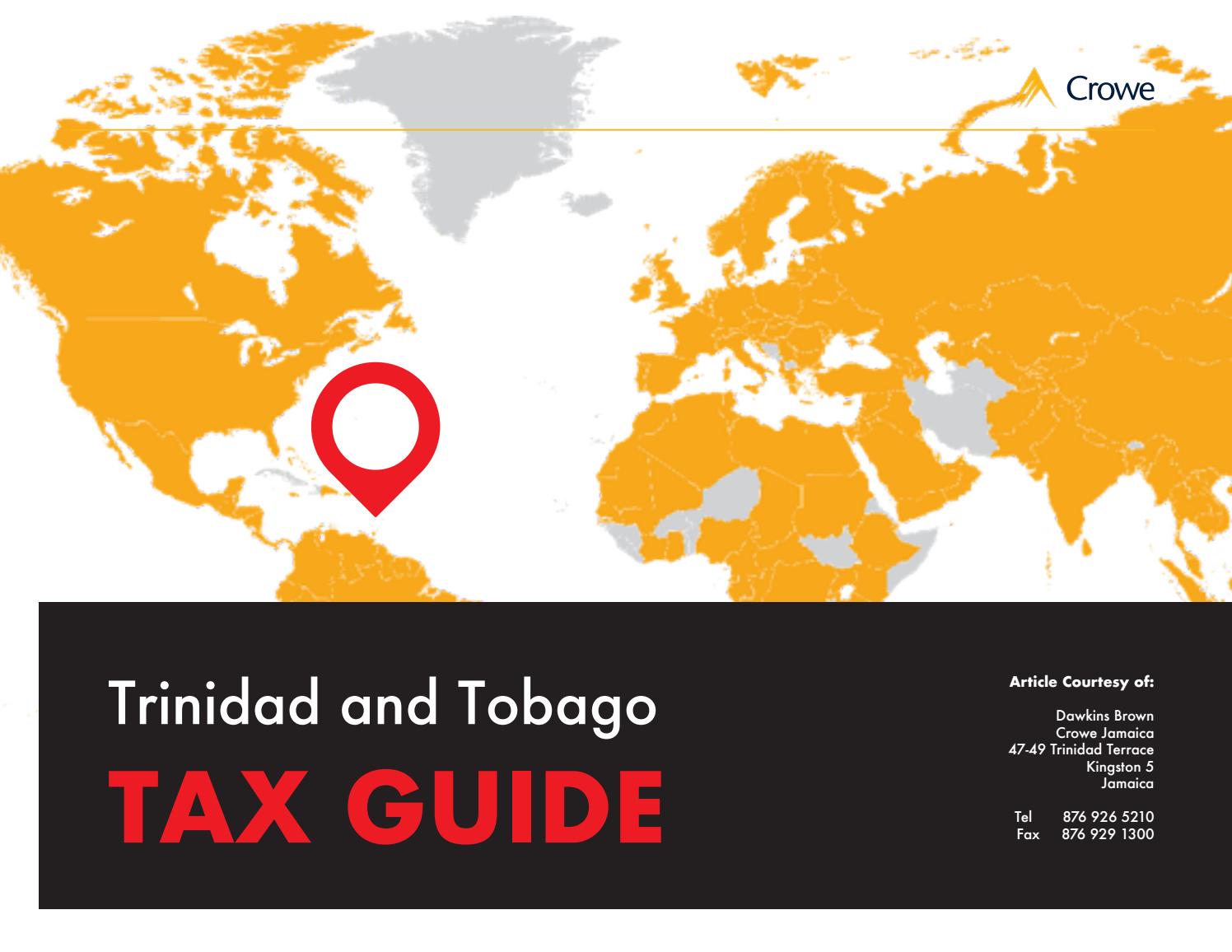 Trinidad & Tobago Tax Guide 2018 by Dawgen Global Issuu