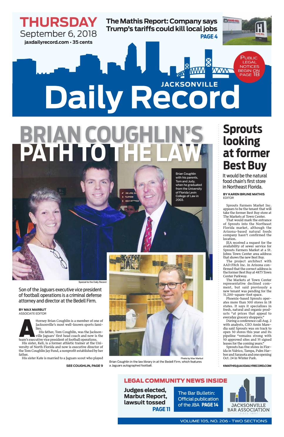 Jacksonville Daily Record 9/6/18 by Daily Record & Observer LLC Issuu