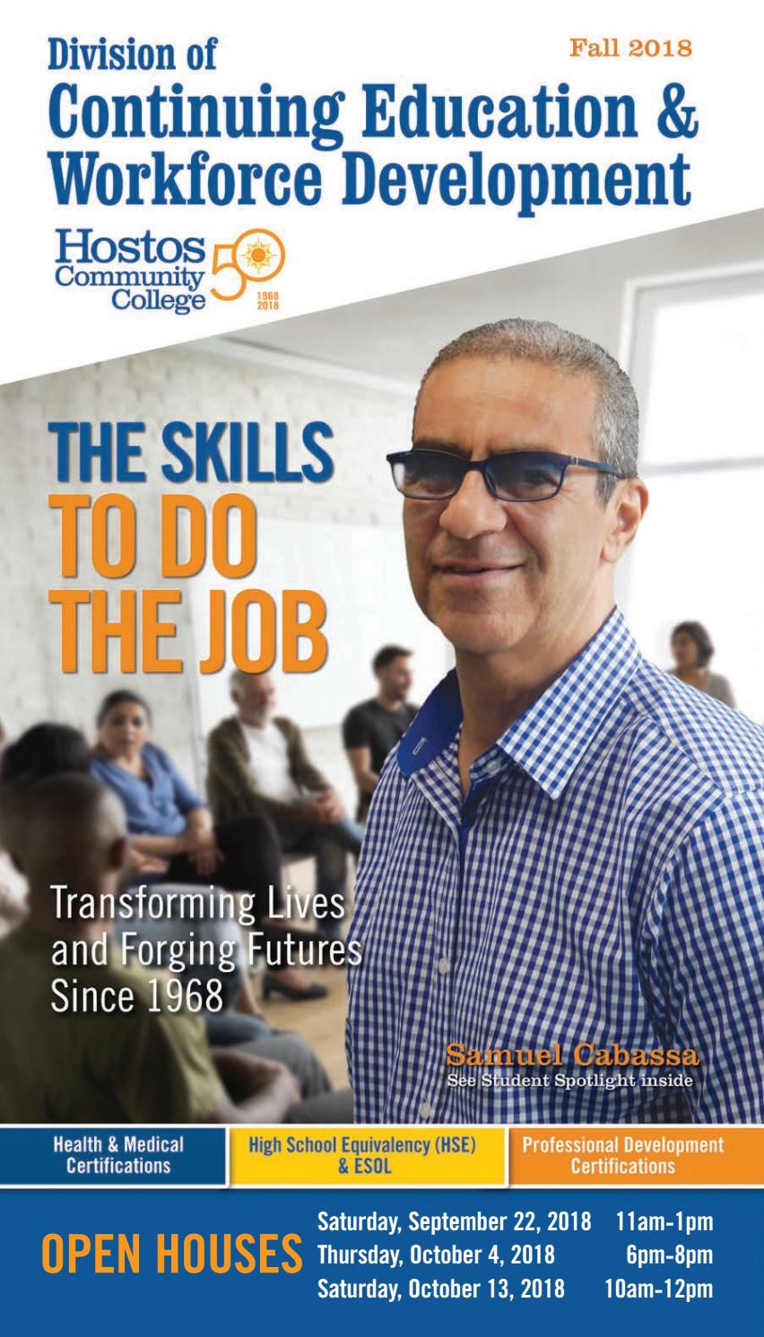 Fall 2018 Continuing Education Catalog by Hostos Community College Issuu