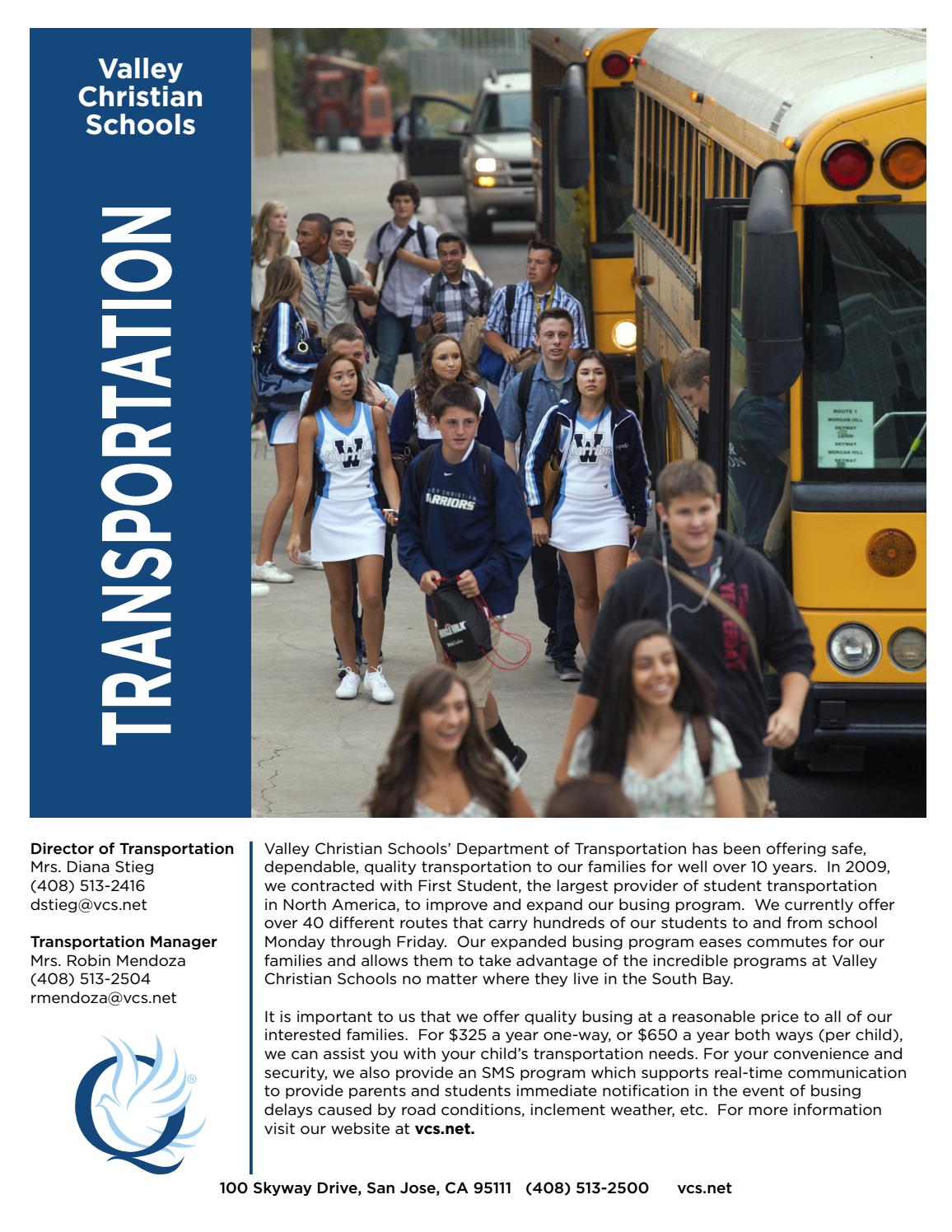 transportation brochure by valley christian schools issuu
