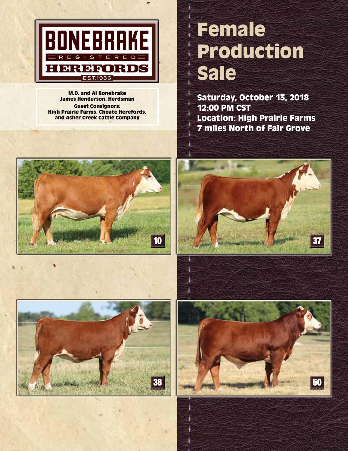 Bonebrake Herefords Female Production Sale by American Hereford