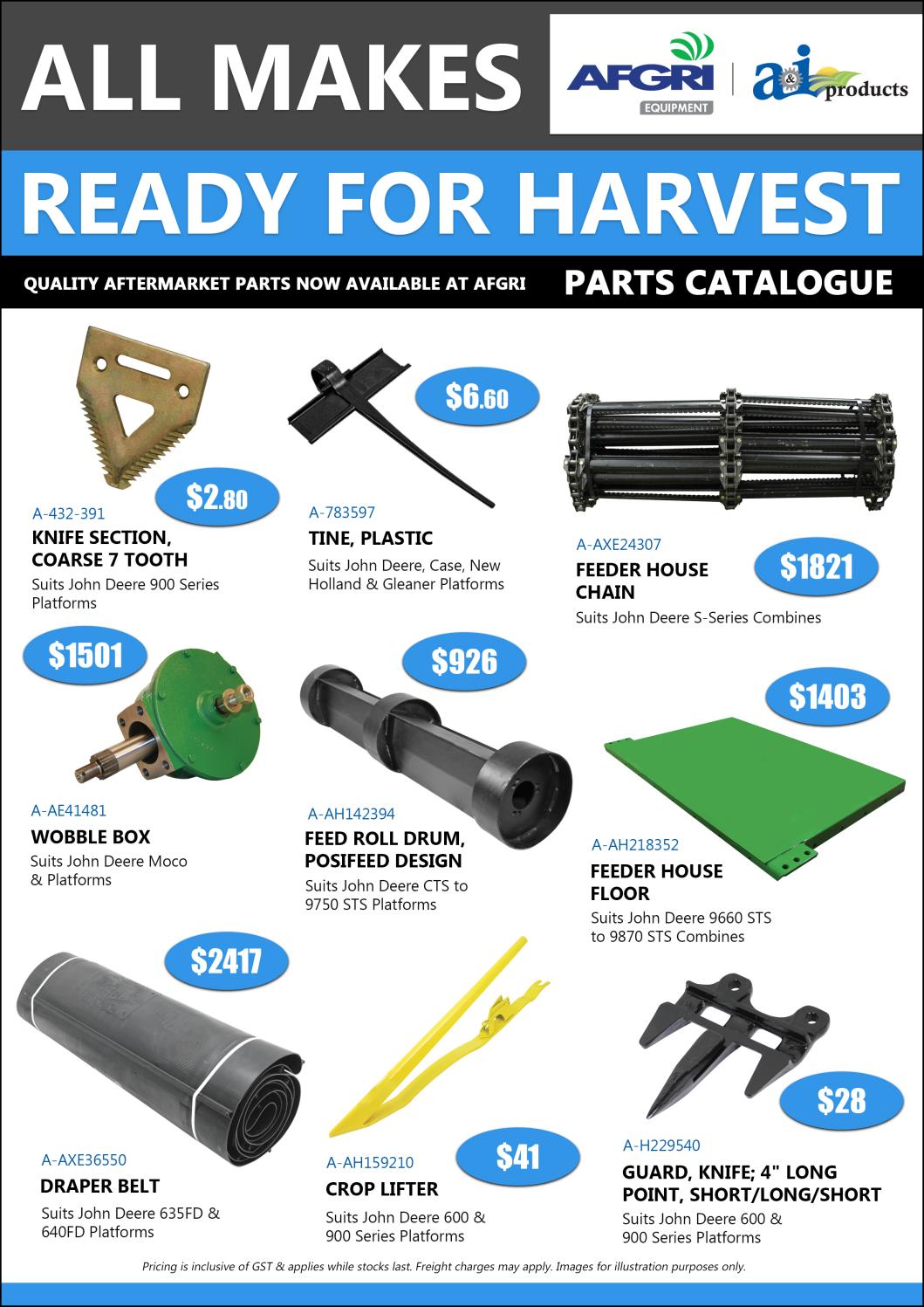 AFGRI All Makes Ready for Harvest Parts Catalogue by AFGRI Equipment