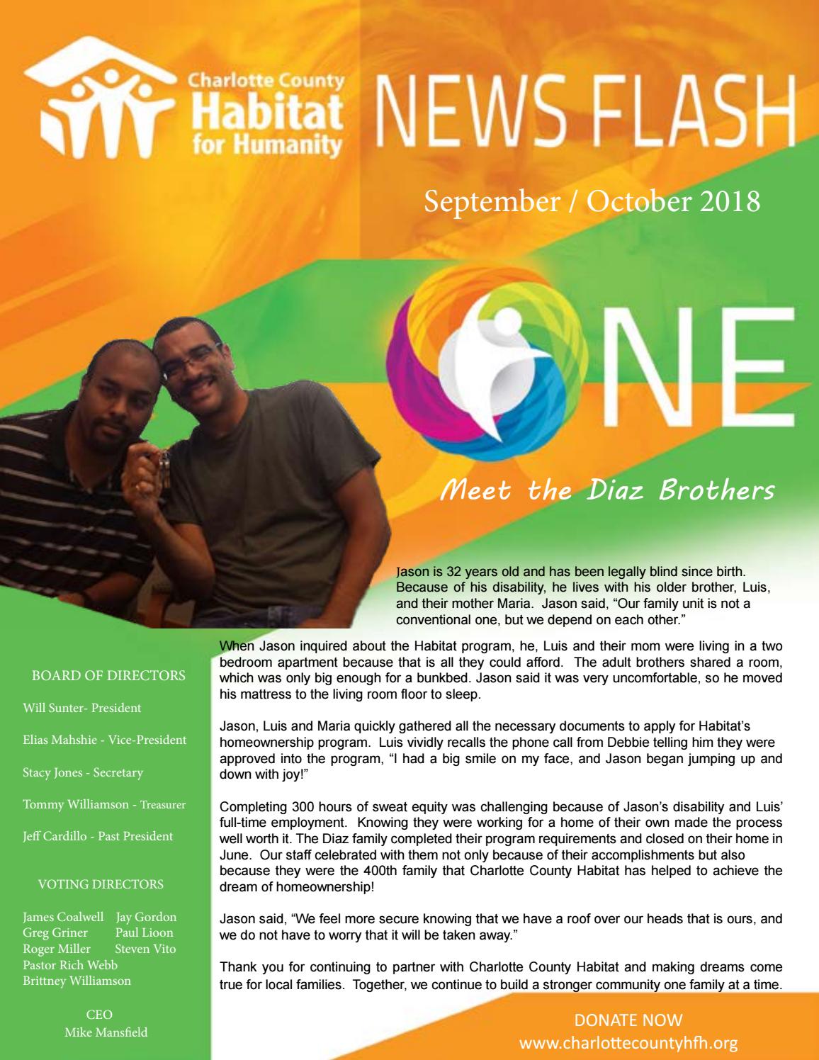 Charlotte County Habitat.....Meet the Diaz Brothers by Charlotte County