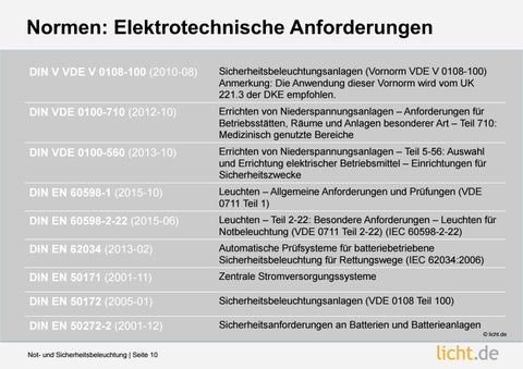 Präsentation: Not- und Sicherheitsbeleuchtung 第 10 页