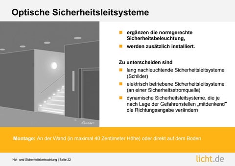 Präsentation: Not- und Sicherheitsbeleuchtung 第 22 页