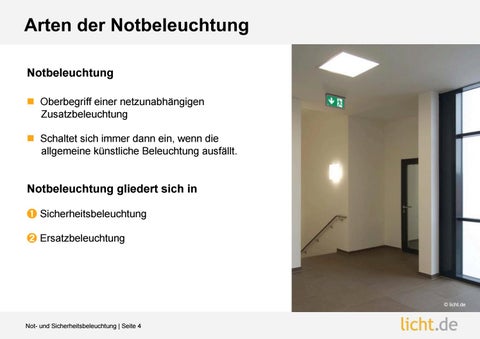 Präsentation: Not- und Sicherheitsbeleuchtung 第 4 页