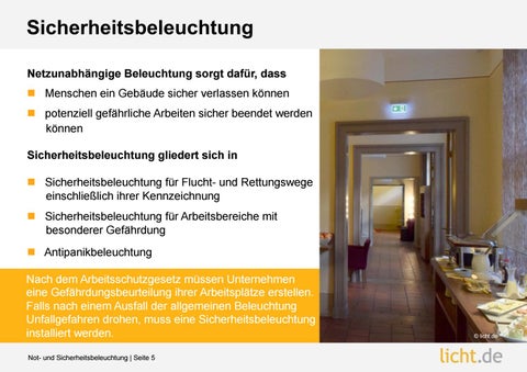 Präsentation: Not- und Sicherheitsbeleuchtung 第 5 页