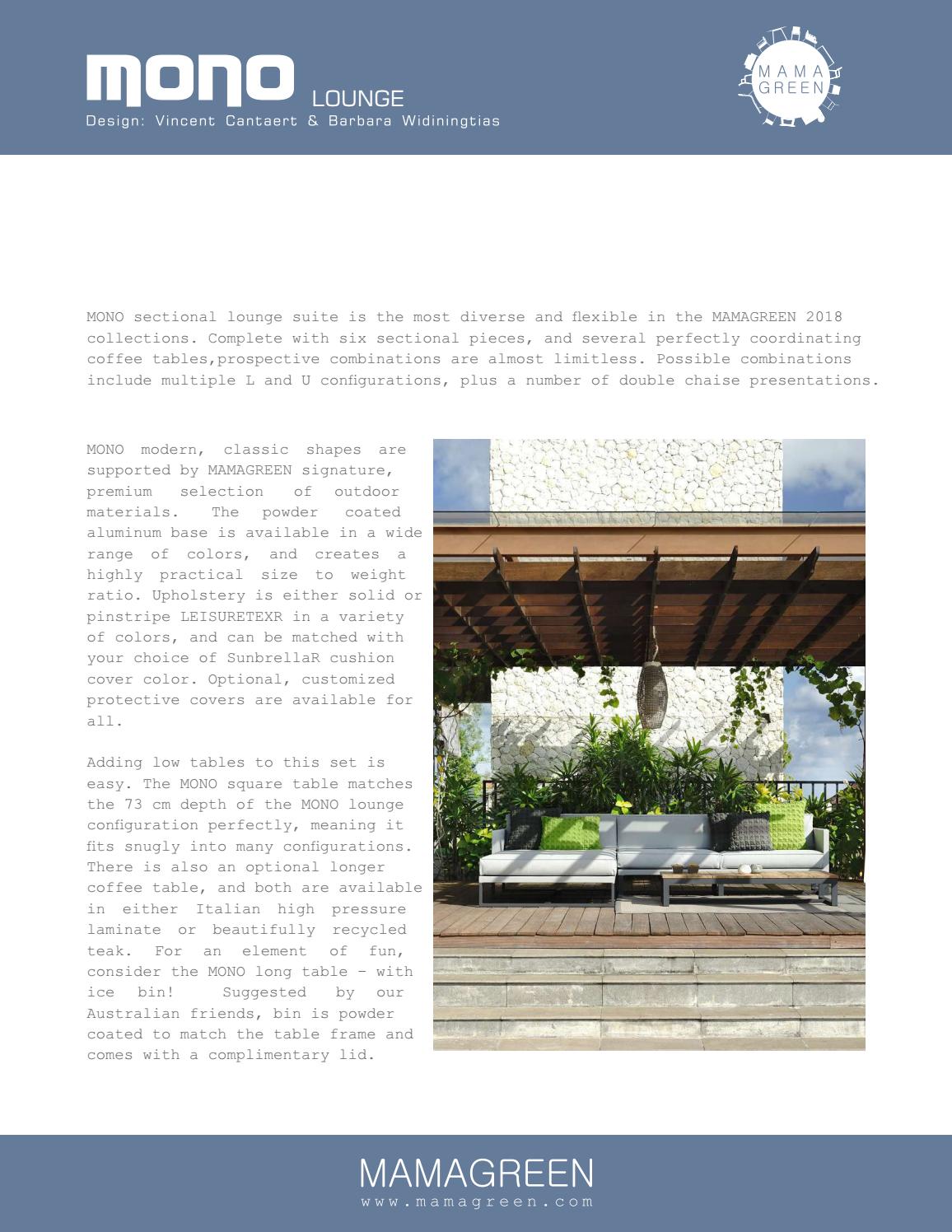 six piece sectional on Mamagreen Mono Lounge Spec Sheet 2019 By Mamagreen Issuu