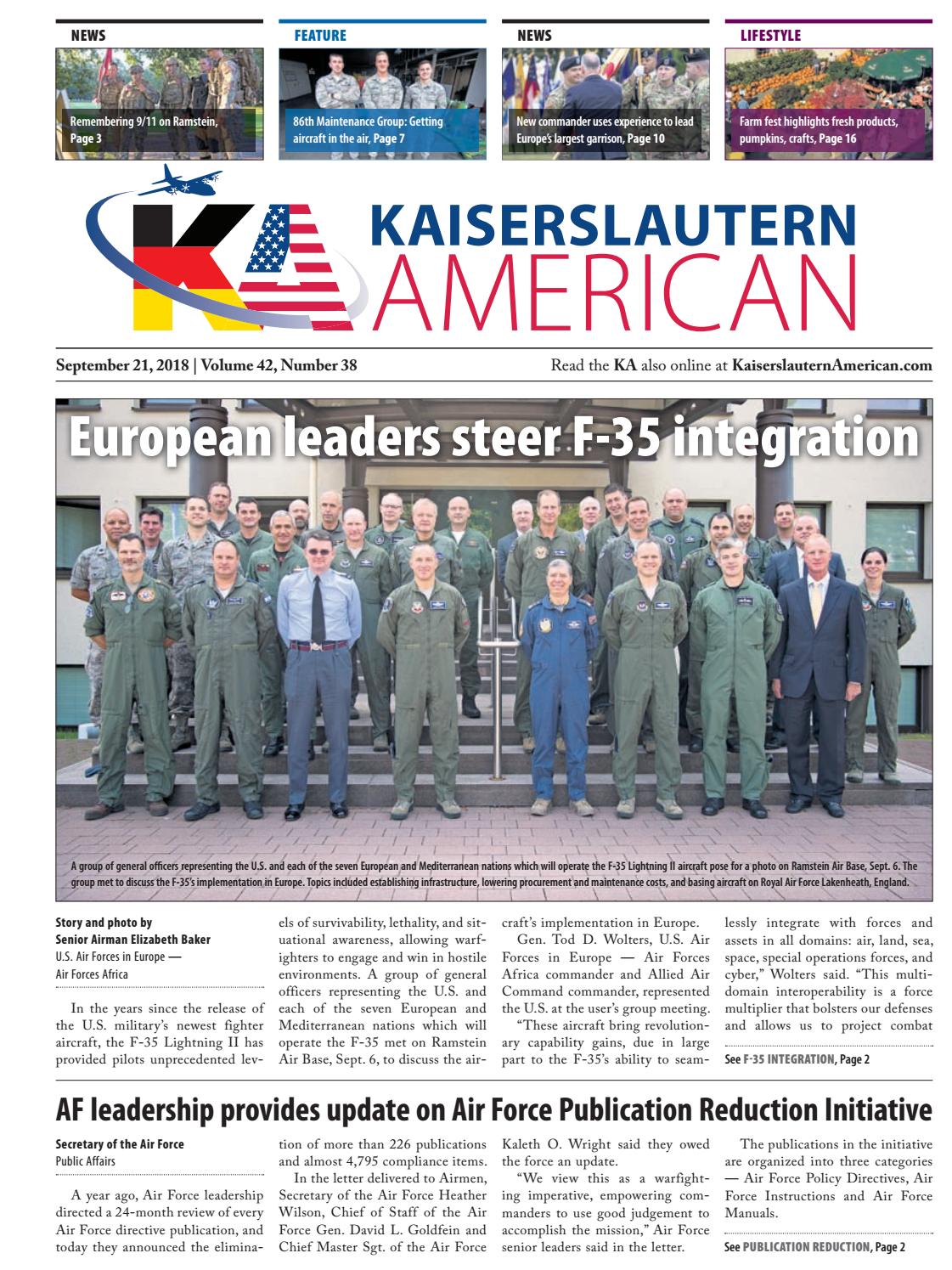 Kaiserslautern American September 21 2018 By Advantipro Gmbh Issuu