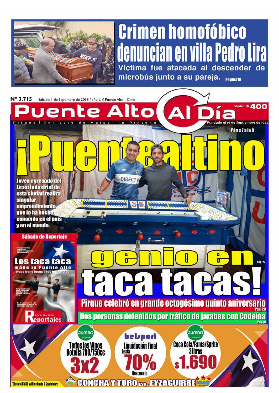Edición N° 3.715 - 1 de Septiembre 2018 by Puente Alto Al Día - Issuu