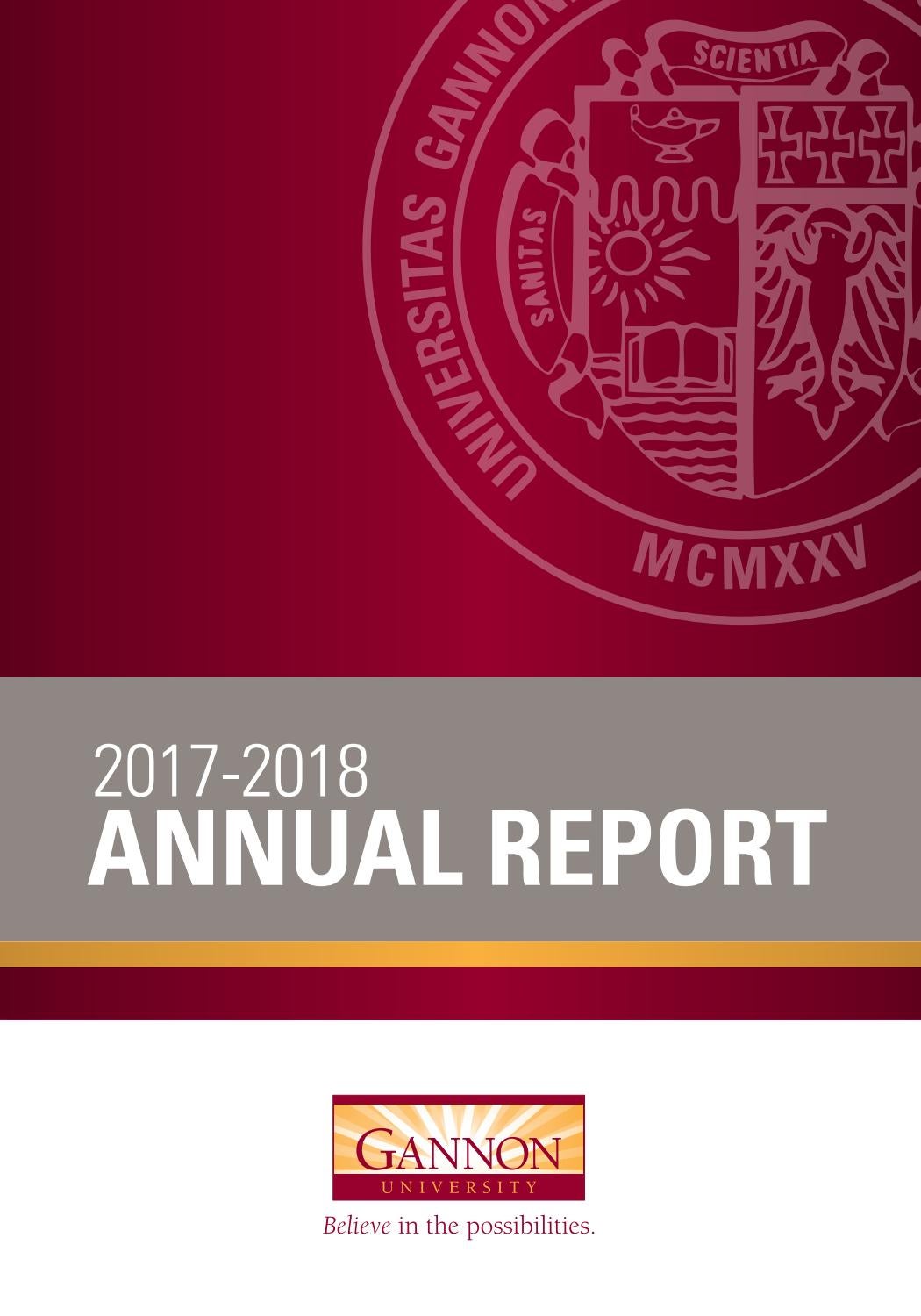 Annual Report 20172018 by Gannon University Issuu