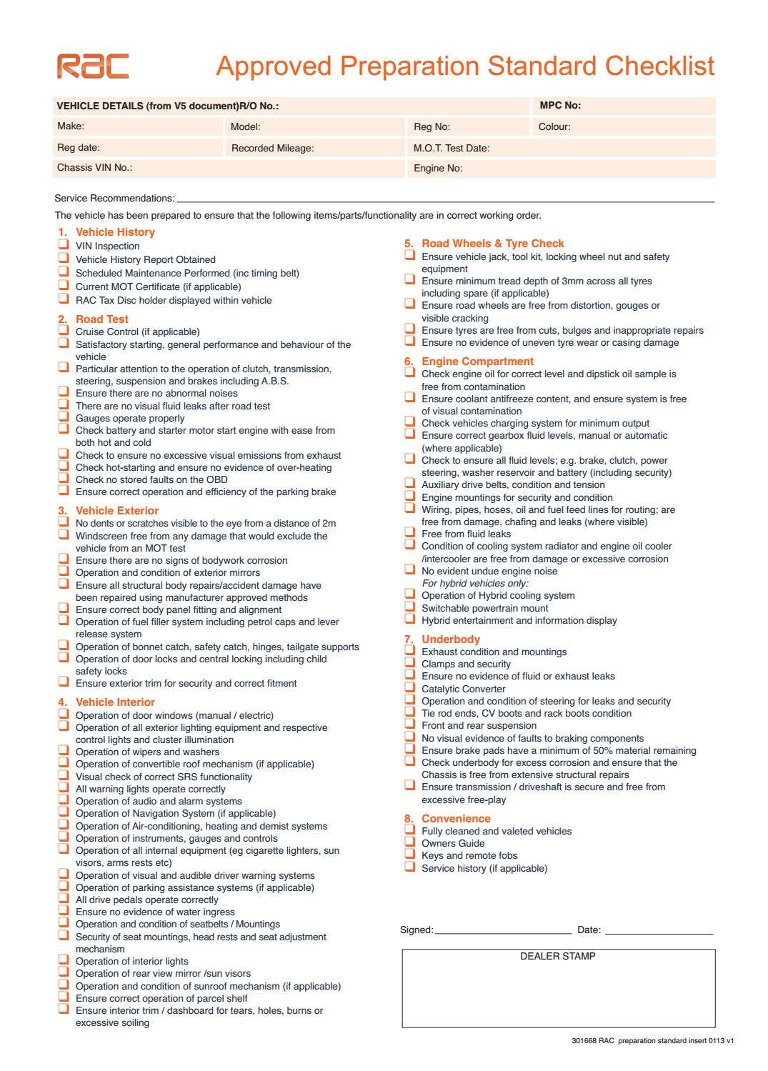 RAC BUYSURE APPROVED 82 POINT INSPECTION by McCarthyCars - Issuu