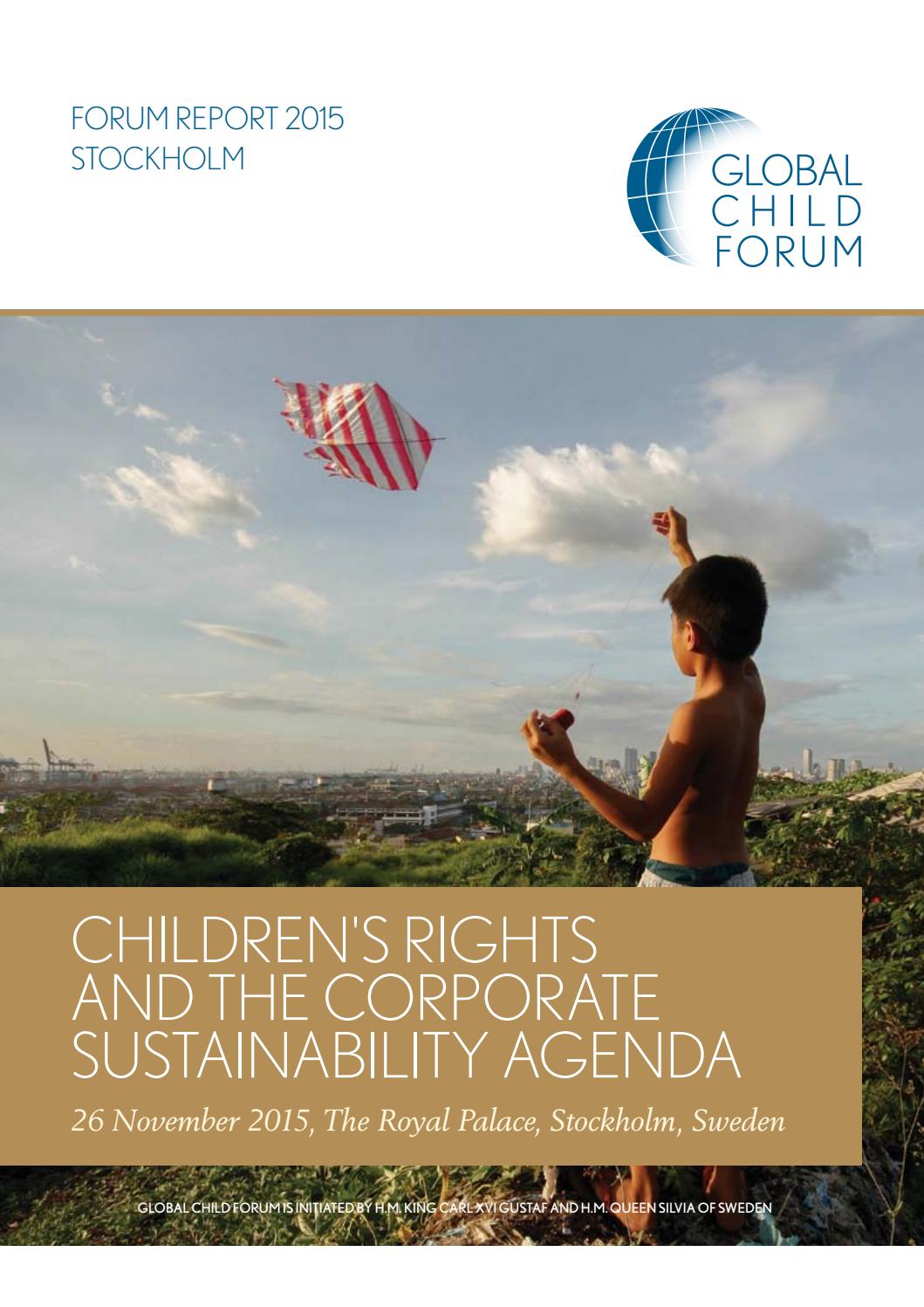 Global Child Forum Report - Stockholm, Sweden 2015 by Global Child ...