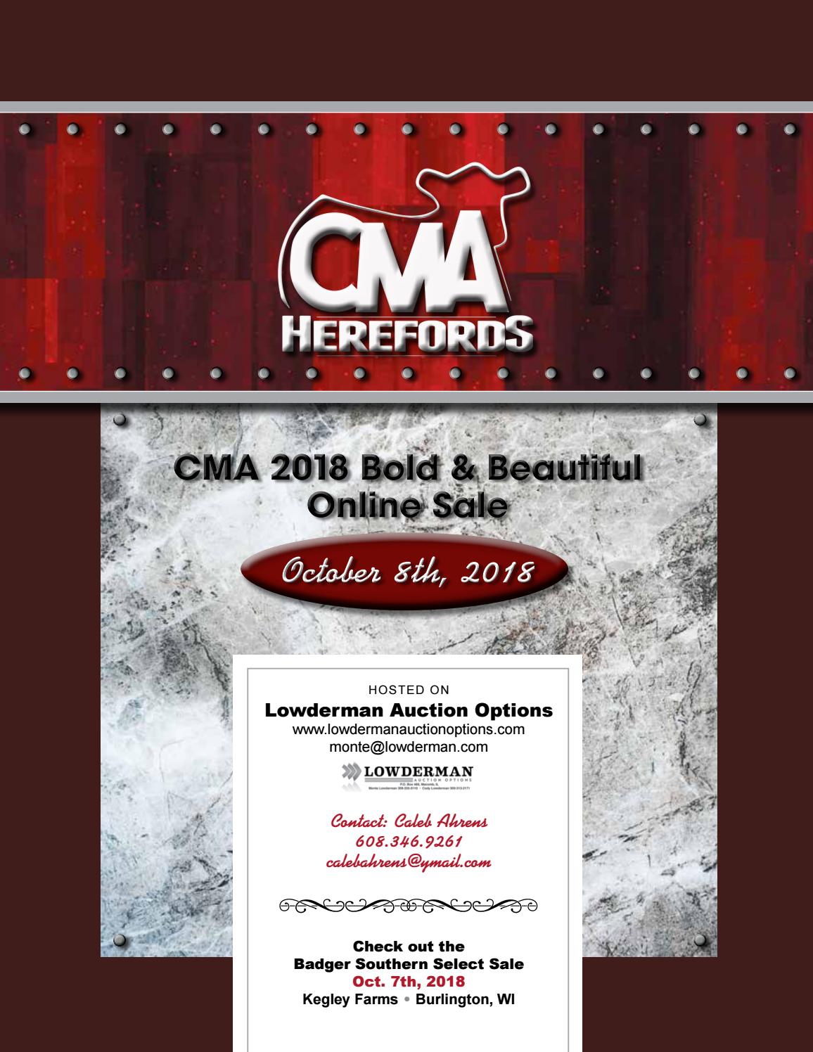 CMA Herefords Bold and Beautiful Online Sale 2018 by American Hereford