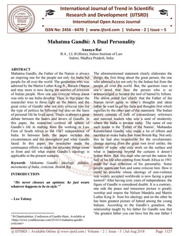 Gandhi thesis image