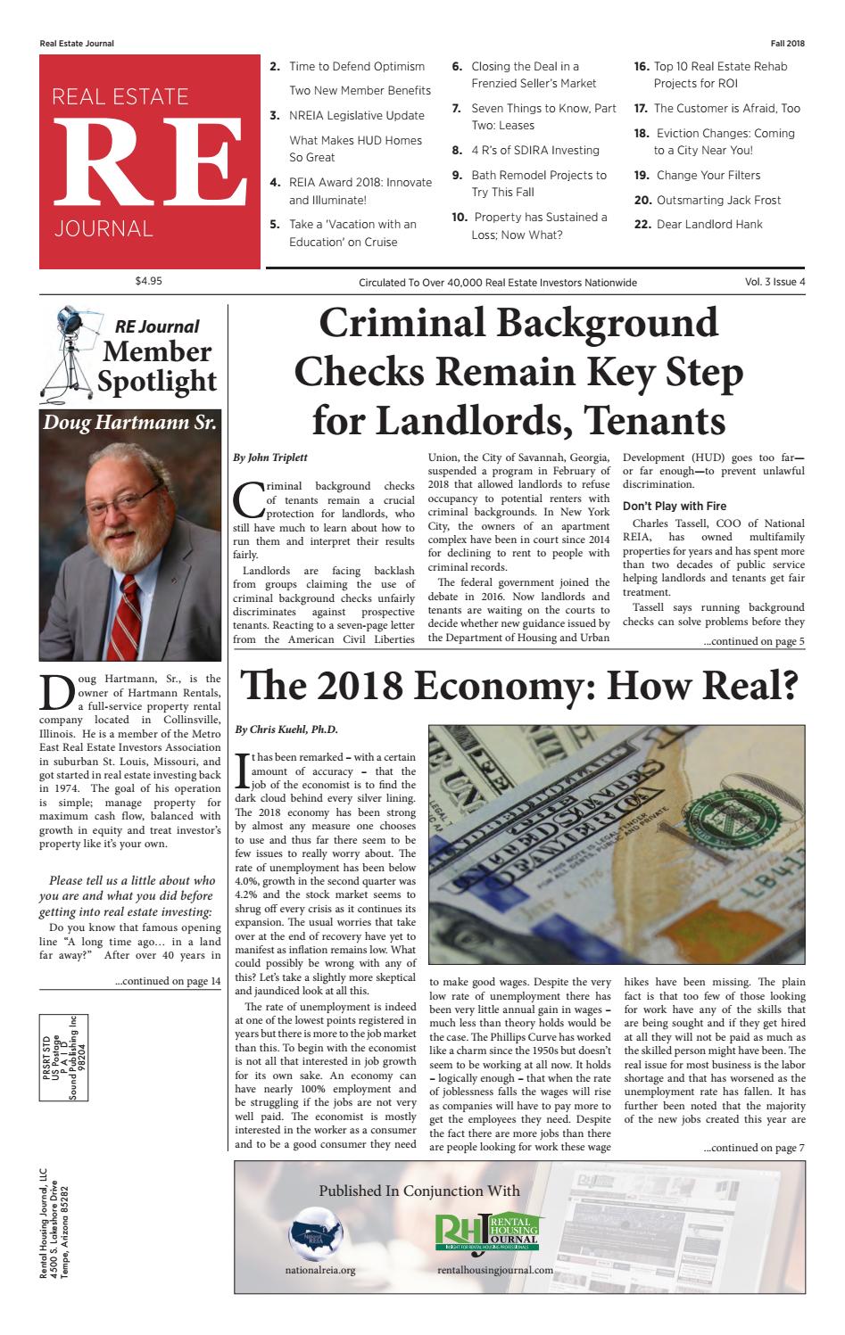 Real Estate Journal Fall 2018 by National Real Estate Investors
