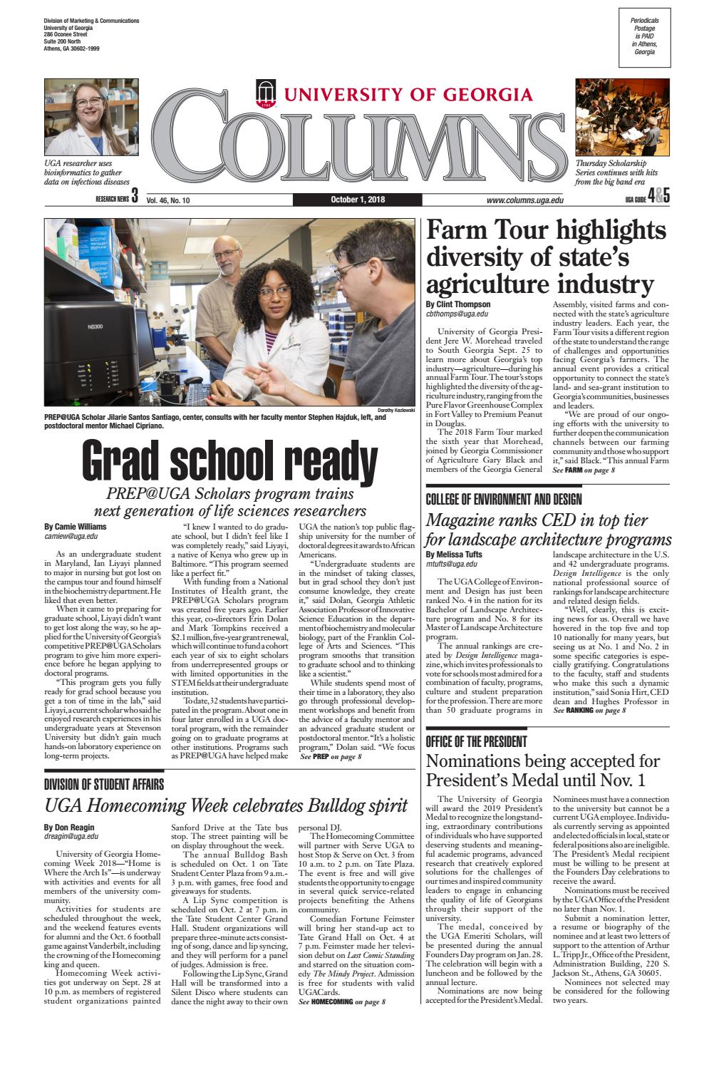 Uga Columns Oct 1 2018 By Uga Columns Issuu