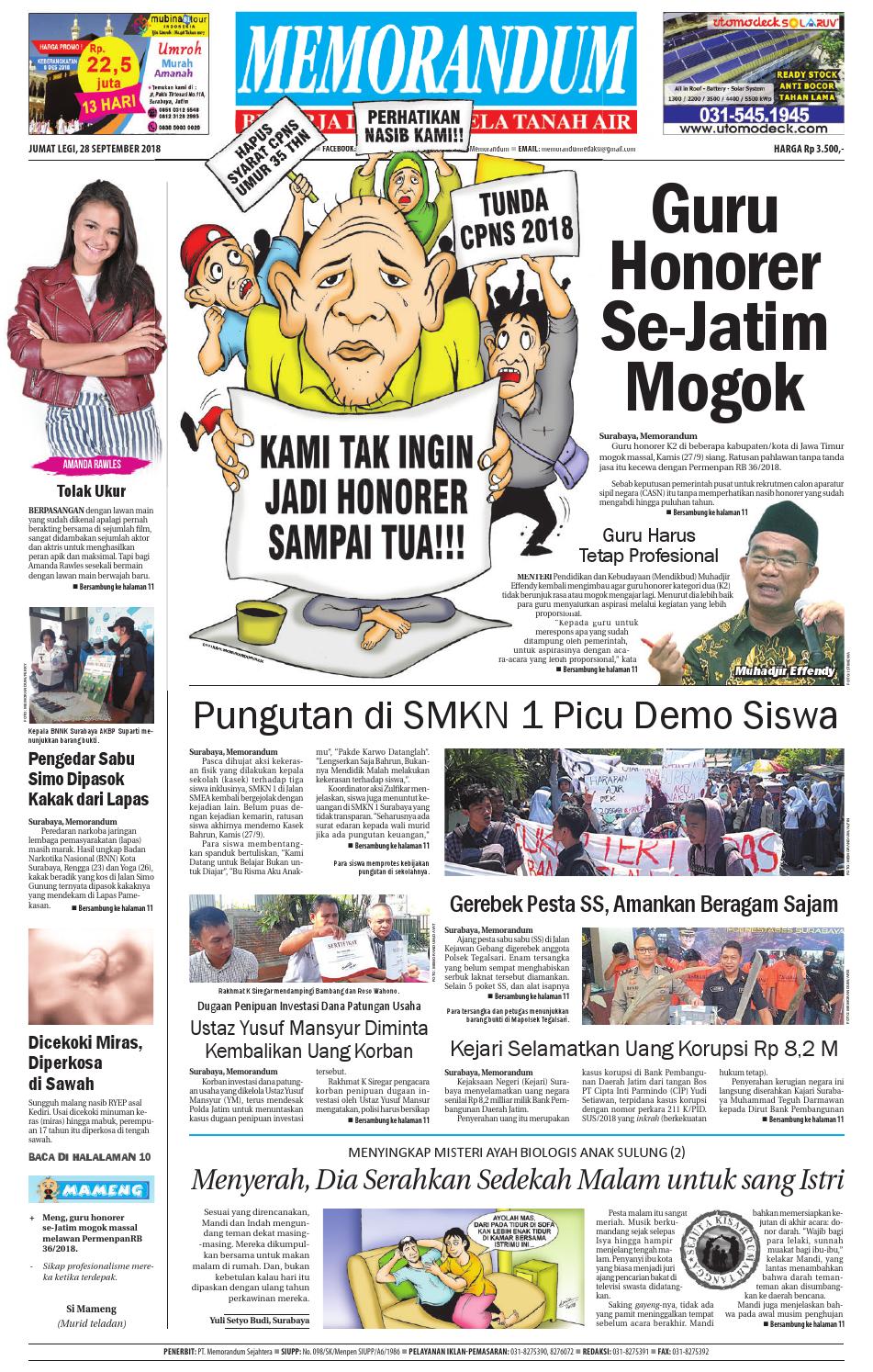 MEMORANDUM EDISI 28 SEPTEMBER 2018 By MEMORANDUM Issuu