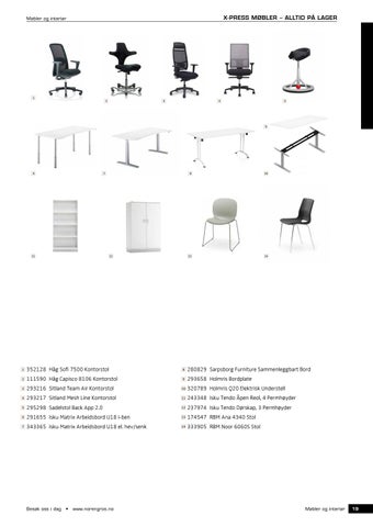 Knif Innkjøp AS 家具目录 · Norengros mobelkatalog 1018 第 19 页