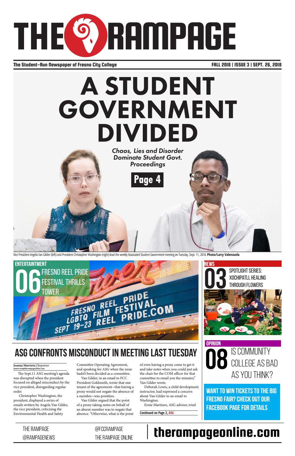 Issue 3 Fall 2018 by The Rampage at Fresno City College Issuu