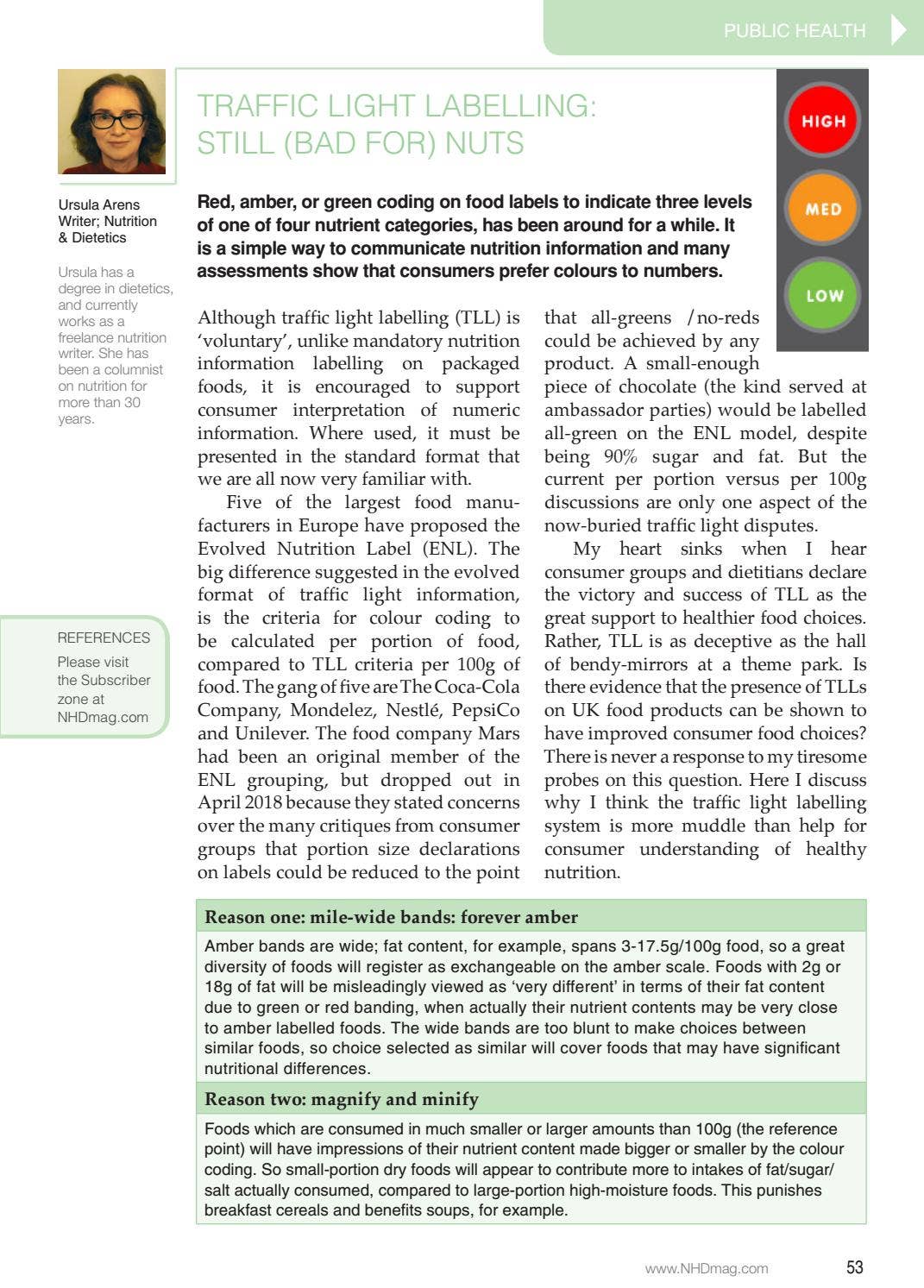 Traffic Light Labelling by NH Publishing Ltd - Issuu