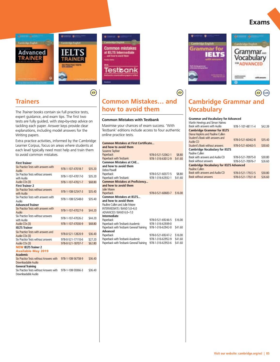 2019 ESL Cambridge University Press Catalog US by Cambridge English Issuu