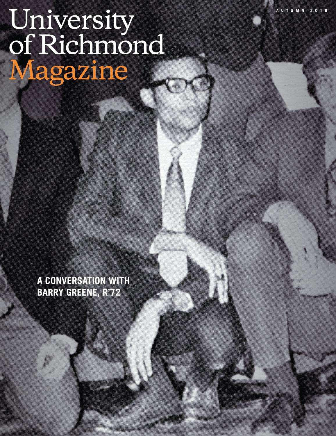 University Of Richmond Magazine Autumn 2018 By Ur Scholarship Repository Issuu